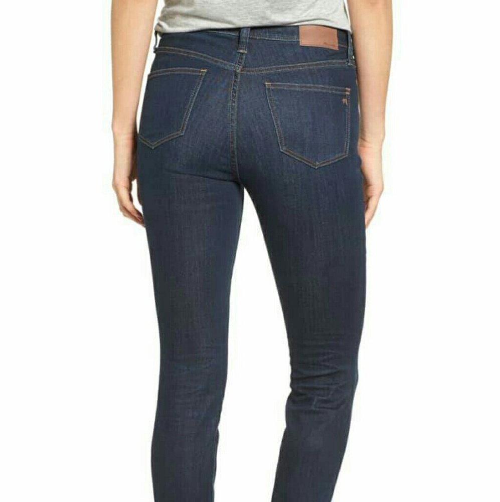 MADEWELL 9-Inch High Rise Skinny Dark Wash Jeans